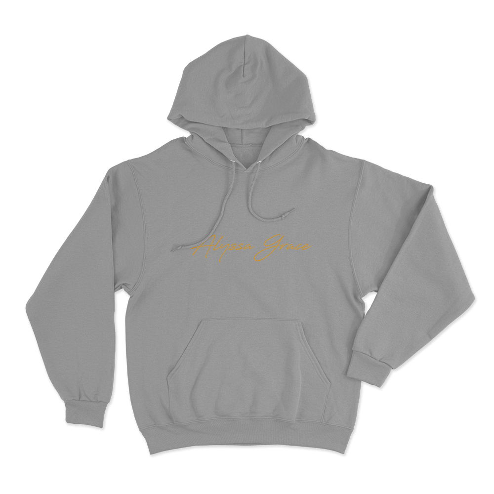 Alyssa Grace Signature Unisex Hoodie Grey Alyssa Grace Signature Unisex Hoodie Grey