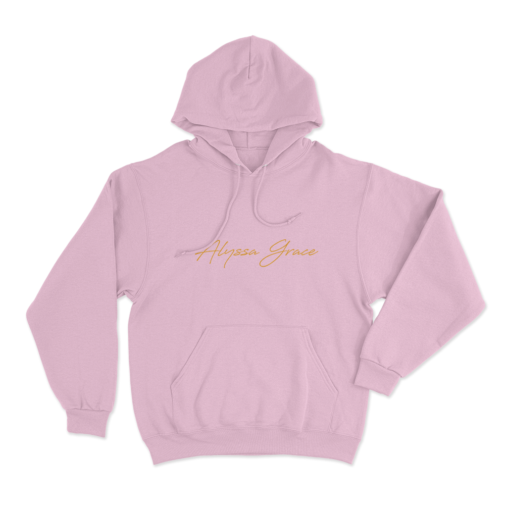 Alyssa Grace Signature Unisex Hoodie Pink Alyssa Grace Signature Unisex Hoodie Pink
