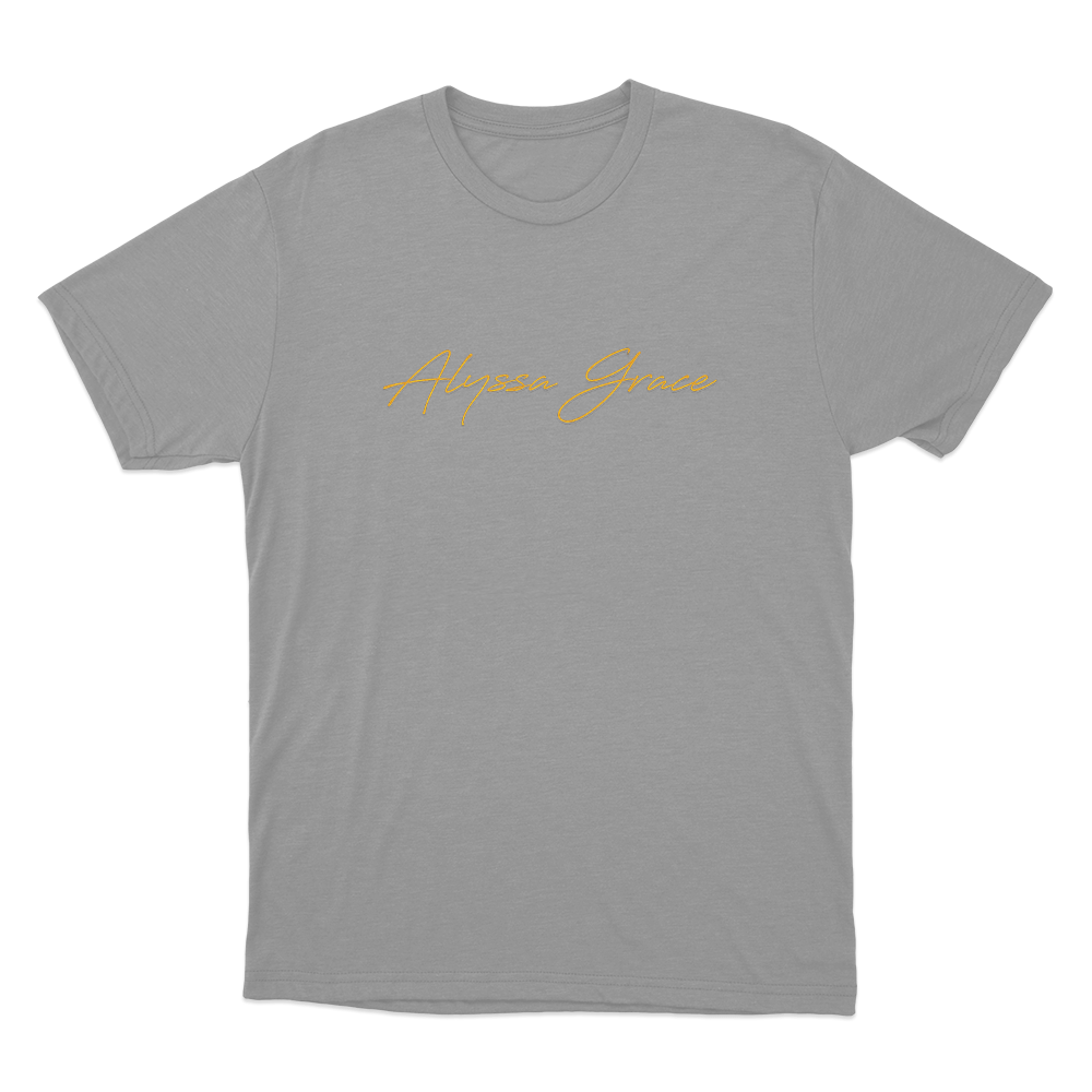 Alyssa Grace Signature Unisex T Shirt Grey Alyssa Grace Signature Unisex T Shirt Grey 2