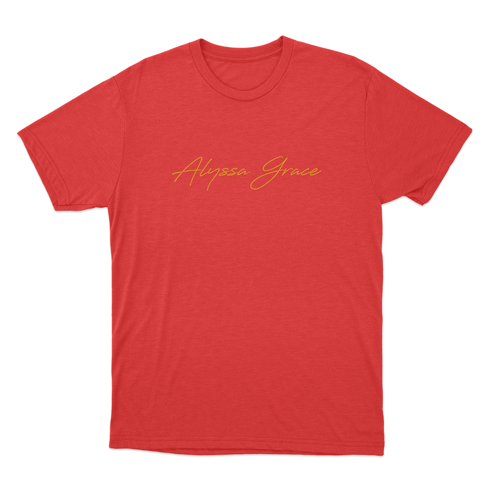 Alyssa Grace Signature Unisex T Shirt Red Alyssa Grace Signature Unisex T Shirt Red 2