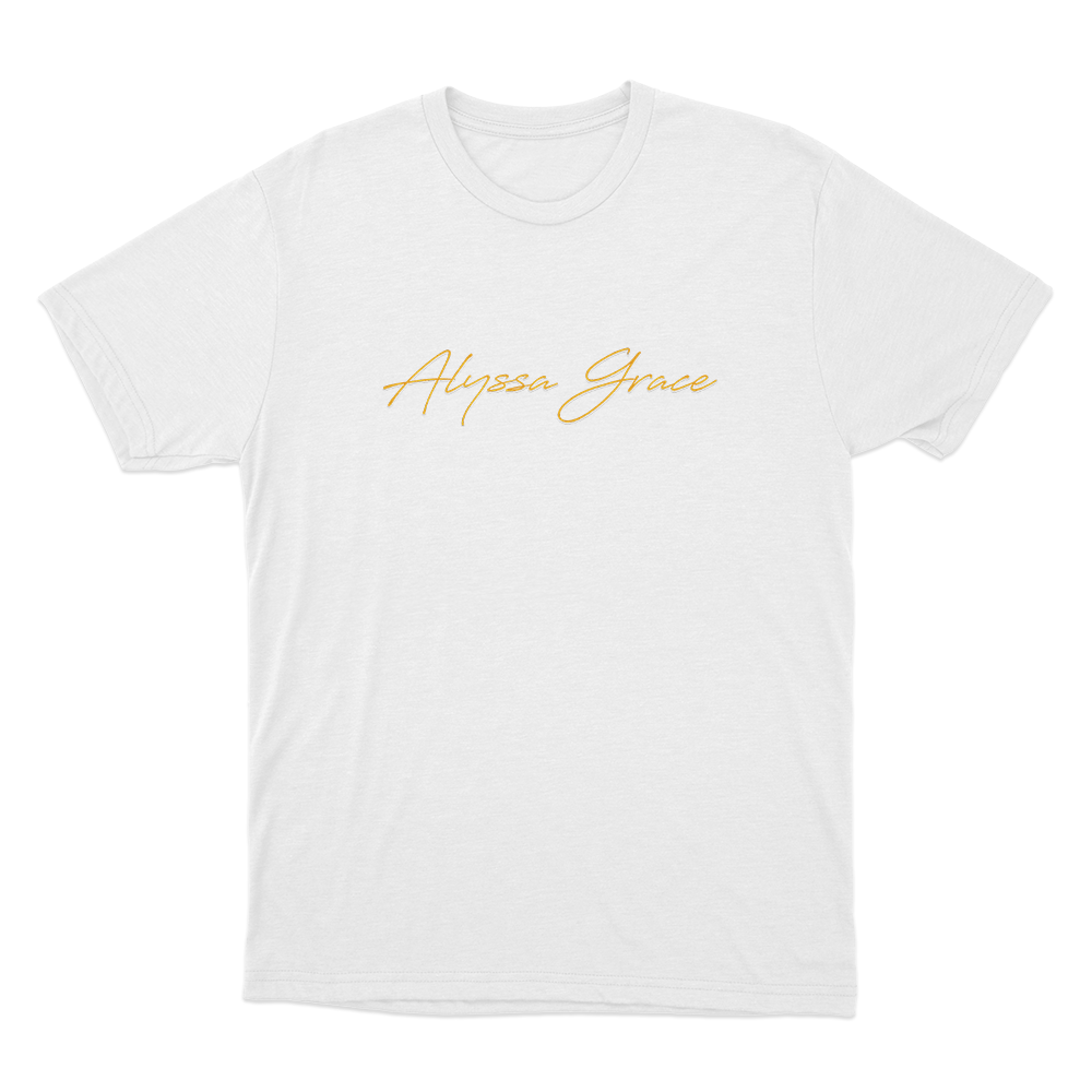 Alyssa Grace Signature Unisex T Shirt White Alyssa Grace Signature Unisex T Shirt White 2