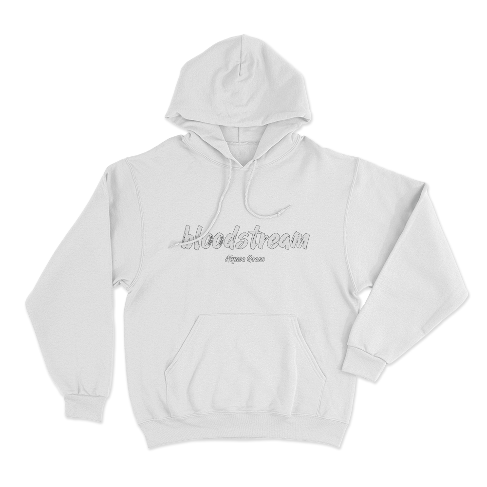 Bloodstream Unisex Hoodie White Bloodstream Unisex Hoodie White