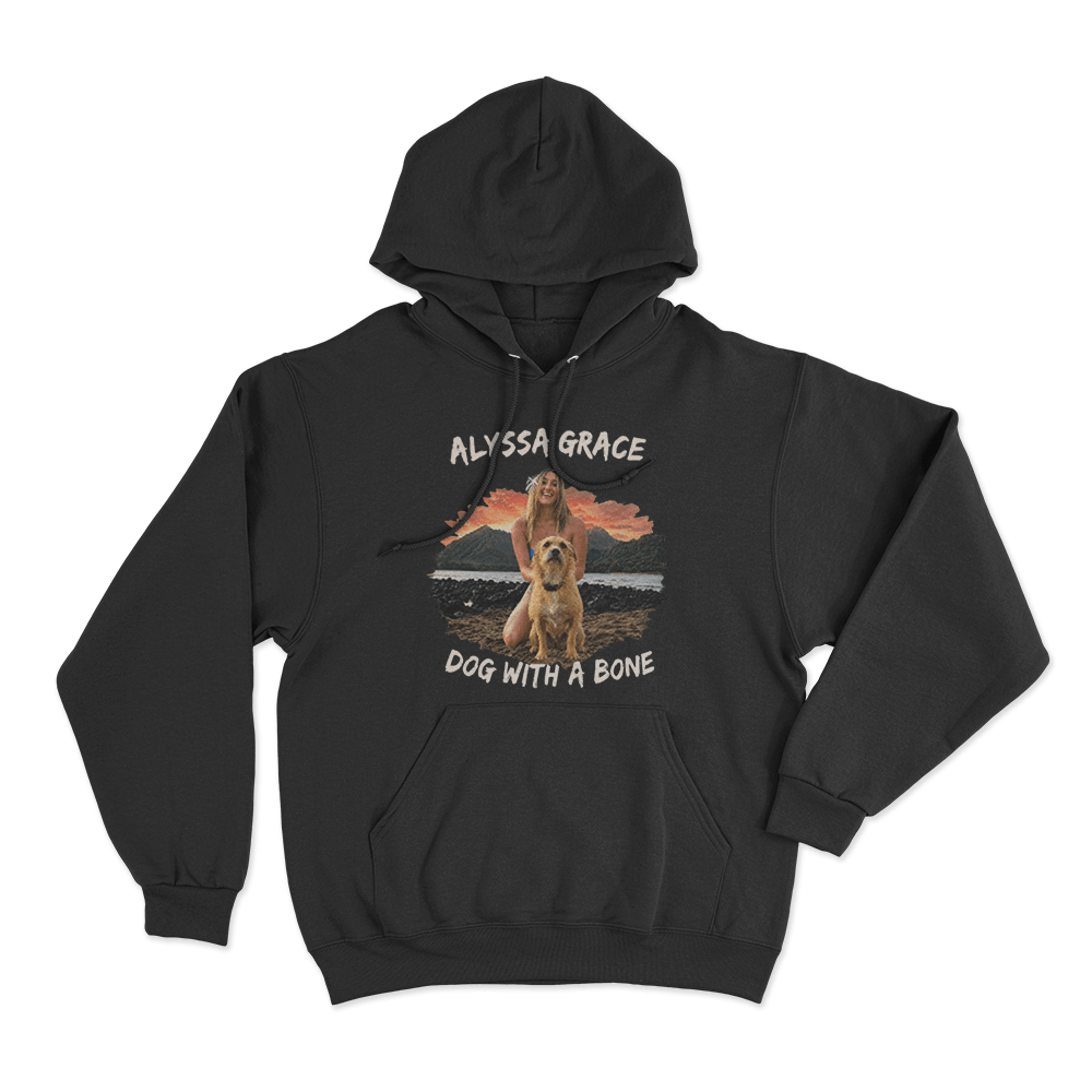 Dog With A Bone Unisex Hoodie Black Dog With A Bone Unisex Hoodie Black
