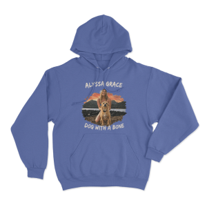 Dog With A Bone Unisex Hoodie Blue