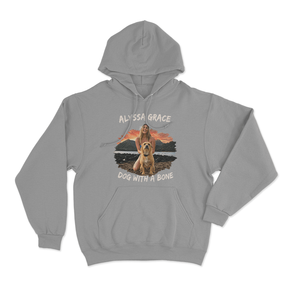 Dog With A Bone Unisex Hoodie Grey Dog With A Bone Unisex Hoodie Grey