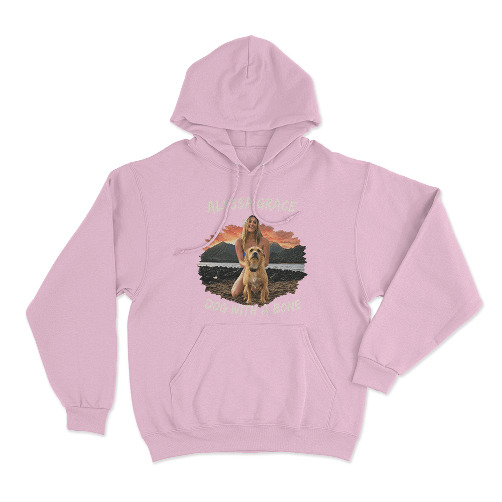 Dog With A Bone Unisex Hoodie Pink Dog With A Bone Unisex Hoodie Pink
