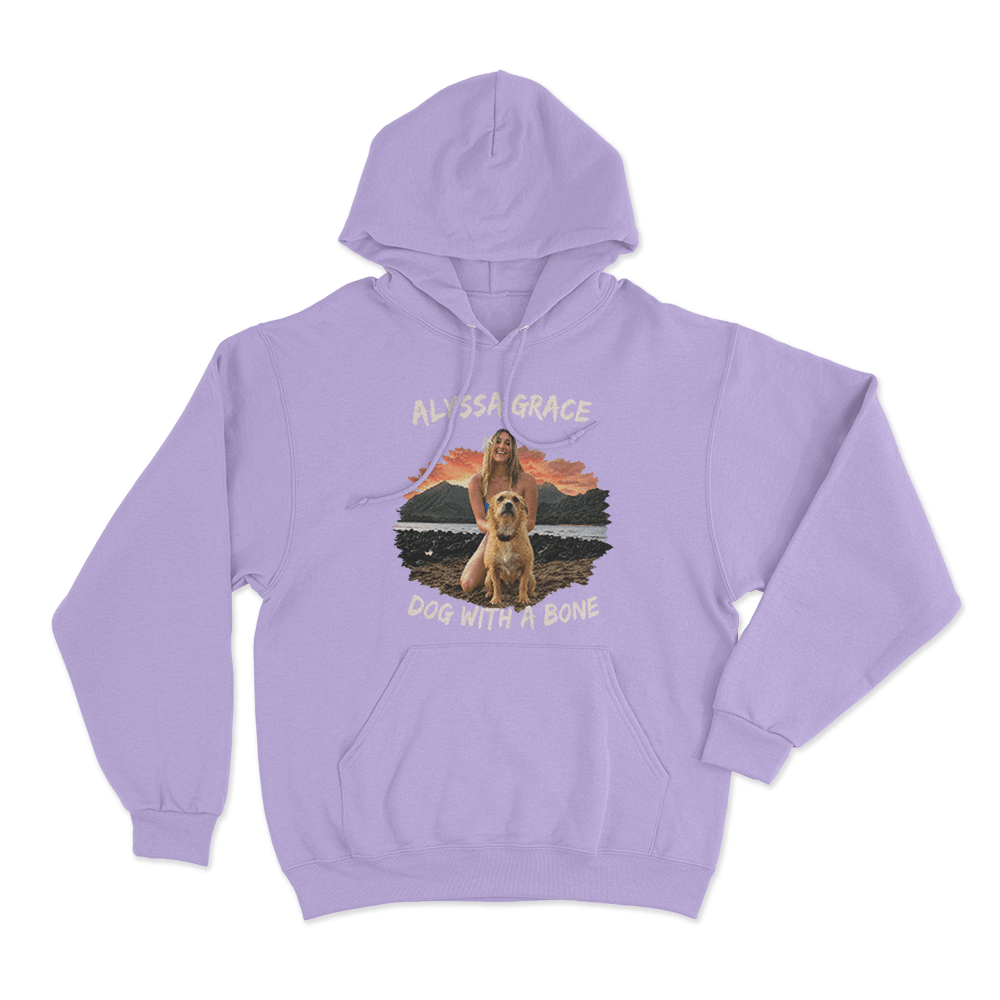 Dog With A Bone Unisex Hoodie Purple Dog With A Bone Unisex Hoodie Purple