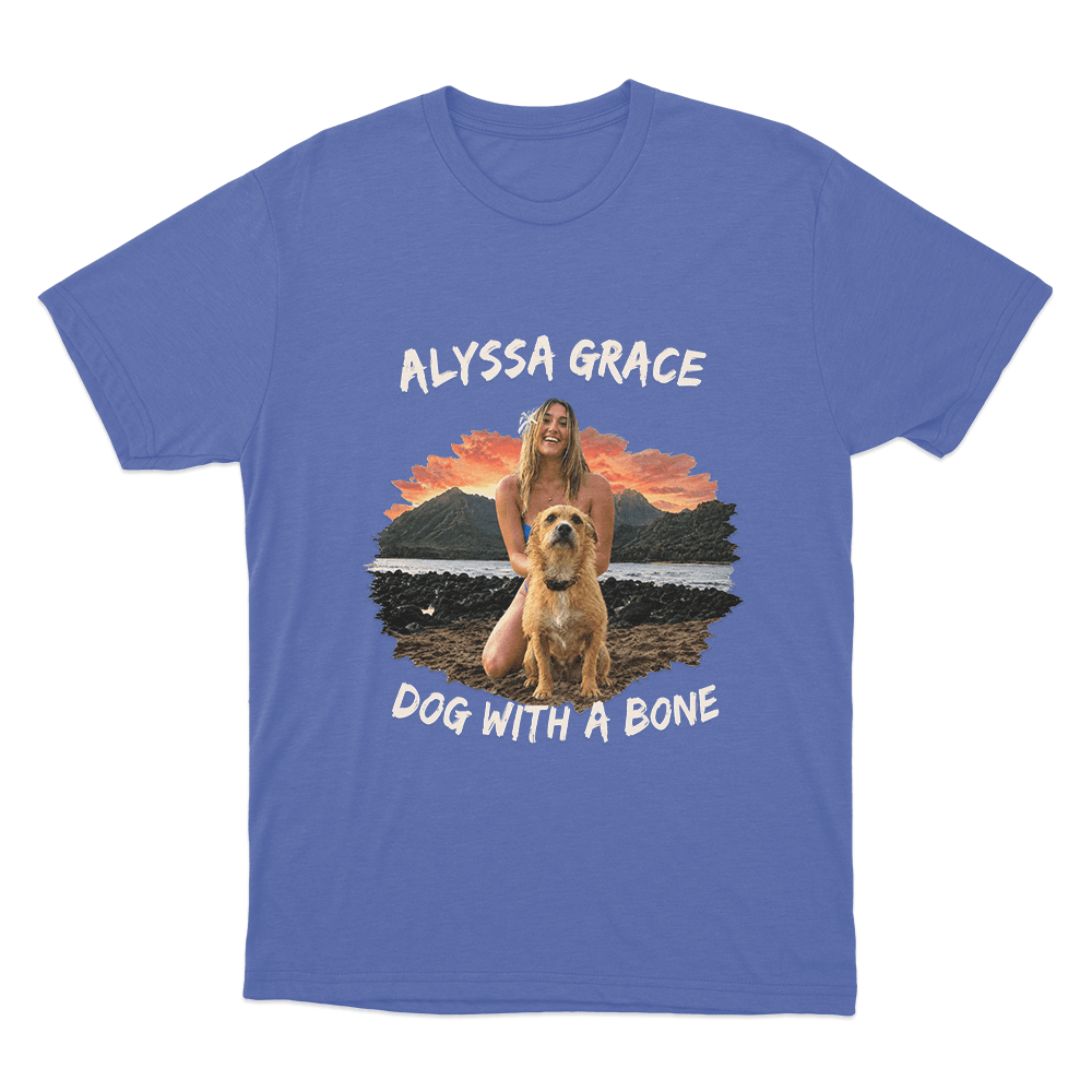 Dog With A Bone Unisex T Shirt Blue Dog With A Bone Unisex T Shirt Blue