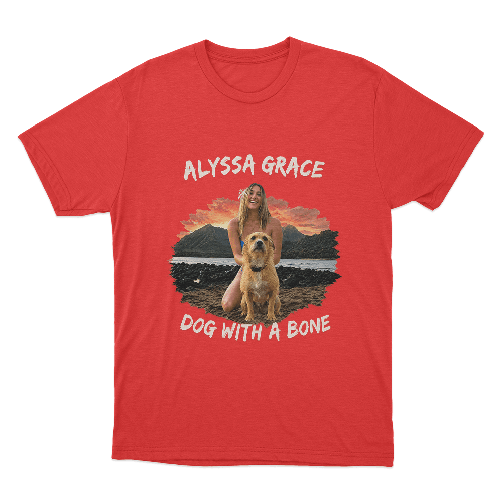 Dog With A Bone Unisex T Shirt Red Dog With A Bone Unisex T Shirt Red